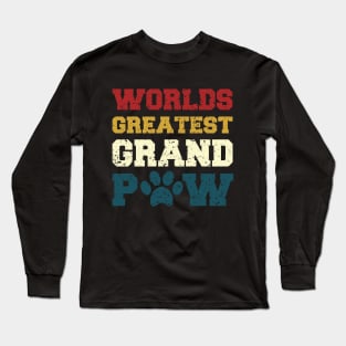 Grandpaw Worlds Greatest Grand Paw Funny Dogs Tee Long Sleeve T-Shirt